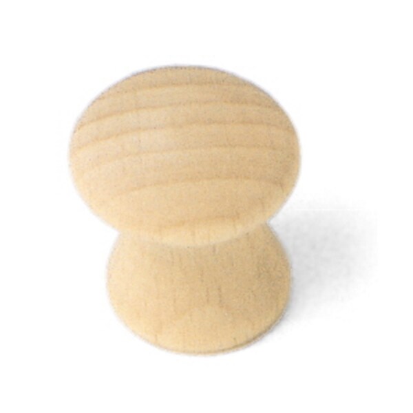 Laurey 1" Au Natural Wood Mushroom Knob - 33201