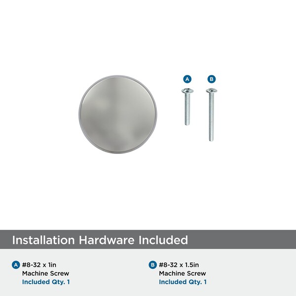 Amerock Blackrock 1-5/16 inch 33mm Diameter Polished Nickel Cabinet Knob - 2000607