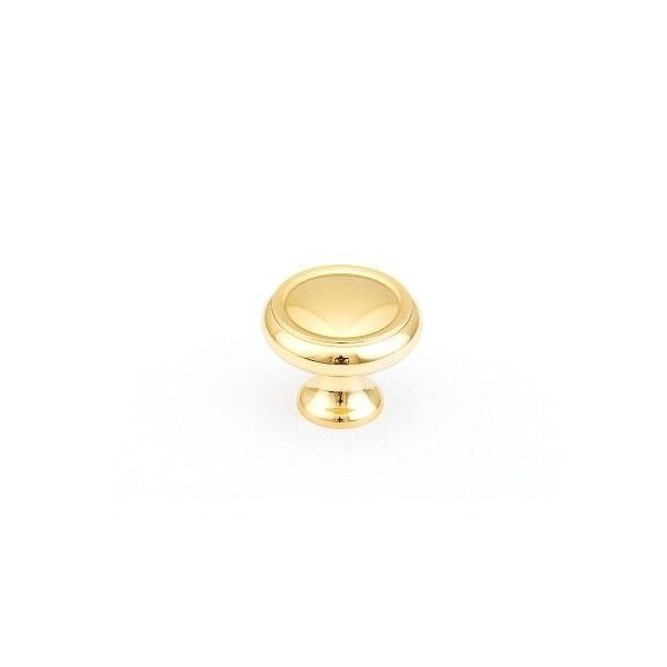 Schaub 1-1/4in Country Traditional Cabinet Knob Bright Brass Finish - 711-03