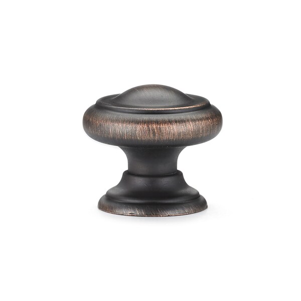 Richelieu 1 3/16 in (30 mm) Brushed Oil-Rubbed Bronze Traditional Metal Cabinet Knob - BP8632BORB
