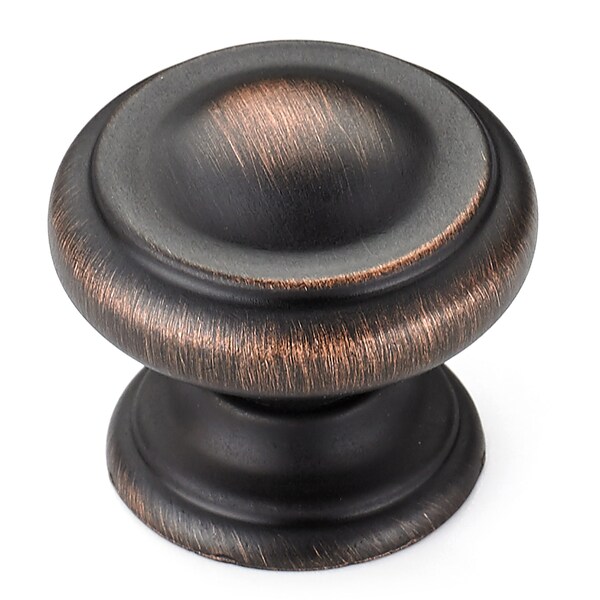 Richelieu 1 3/16 in (30 mm) Brushed Oil-Rubbed Bronze Traditional Metal Cabinet Knob - BP8632BORB