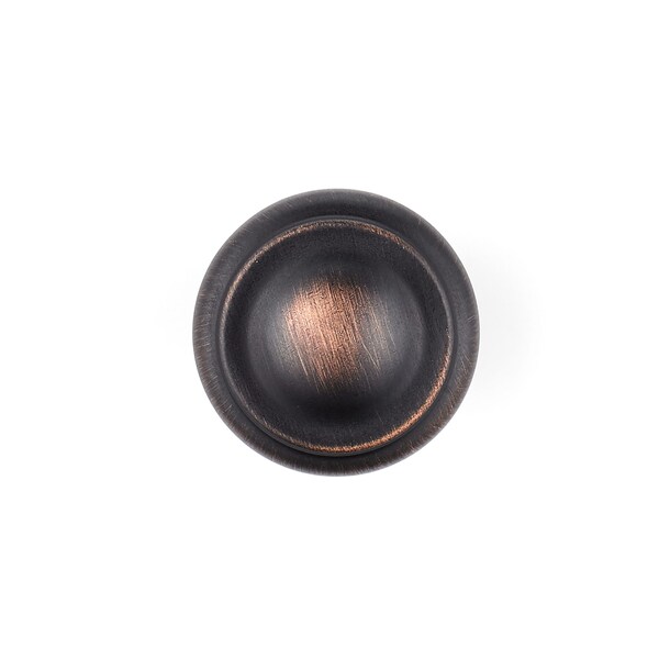 Richelieu 1 3/16 in (30 mm) Brushed Oil-Rubbed Bronze Traditional Metal Cabinet Knob - BP8632BORB