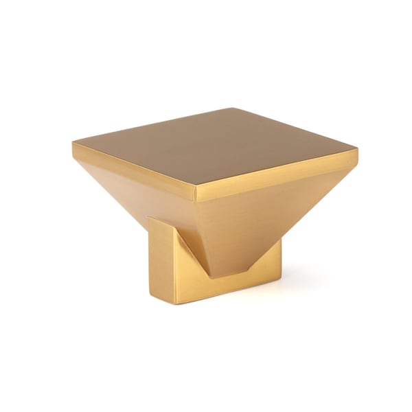 Richelieu 1 9/16-inch (40 mm) x 1 9/16-inch (40 mm) Aurum Brushed Gold Contemporary Cabinet Knob - BP404016158