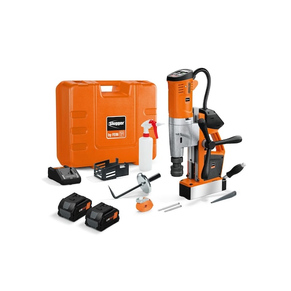 Fein Sluggger 18V AS Basic Kit 2 x 8 Ah Cordless 18 V Universal magnetic base drill up to 1-3/8in - AJMU137 PMQW BASIC AS