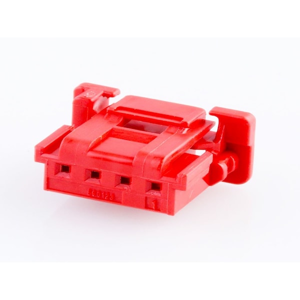 Molex Duraclik Isl Wire-To-Board Receptacle Housing, Single Row, Red, 4 Circuits - 5601230402