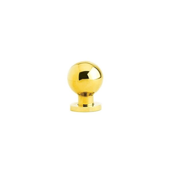 Kd Mobiliario 1 in. Modern Globe Cabinet Knob, Unlacquered Brass - KD3251308