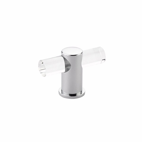 Schaub Lumiere Cabinet T Knob with Acrylic Polished Chrome Finish - 401-26