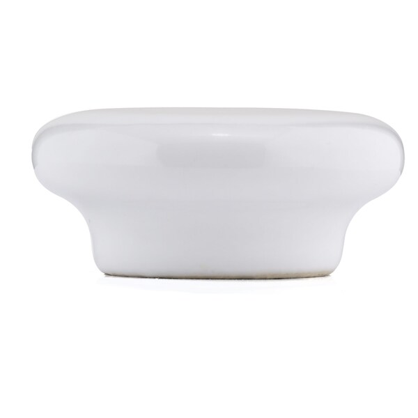 Richelieu 2 3/32 in (53 mm) White Contemporary Ceramic Cabinet Knob - BP2315030