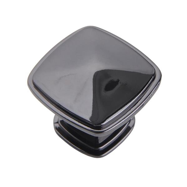 Utopia Alley Merle Deco Square Cabinet Knob Weathered Nickel 1-1/4 inch Single - HW341PLGM021