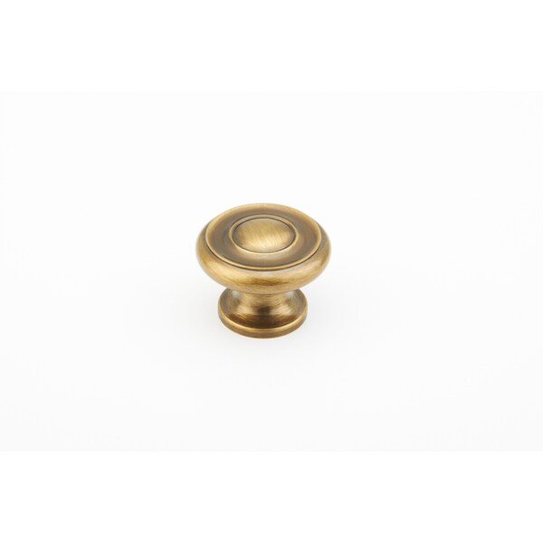 Schaub 1-1/2in Colonial Cabinet Knob Antique Brass Finish - 704-AB