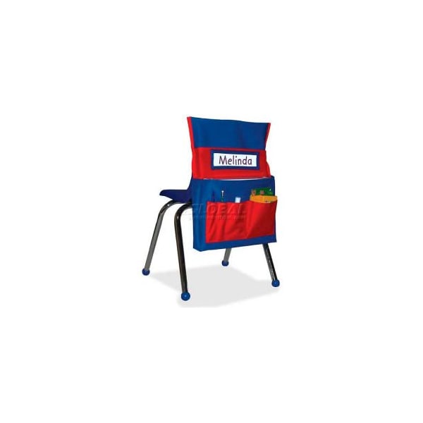 Carson Dellosa Carson-Dellosa Chairback Buddy Pocket Chart, 15"W x 2"D x 19"H, Blue/Red - 158035