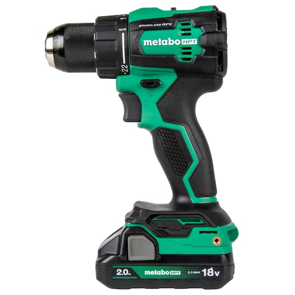 Metabo Hpt 18V MV Cordless Brushless Driver Drill Kit 2 x 2.0Ah w/Bag - DS18DEXM