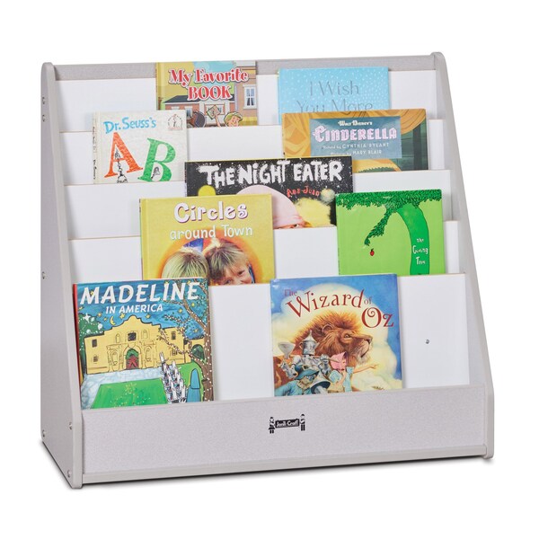 Jonti-Craft Rainbow Accents Flushback Pick-a-Book Stand, Gray - 3514JCWW000