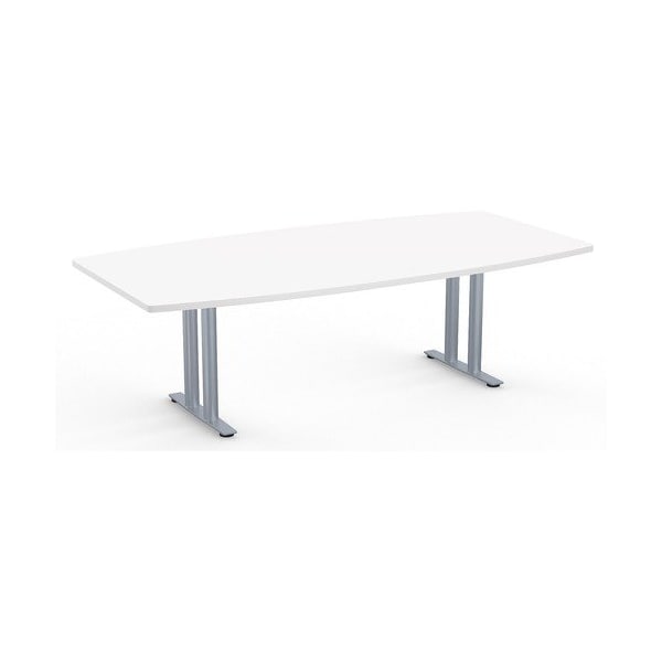 Special-T Conference Table, BoatShaped, T-Base, 96inx48in, WE - SCTSIENTL4896DW