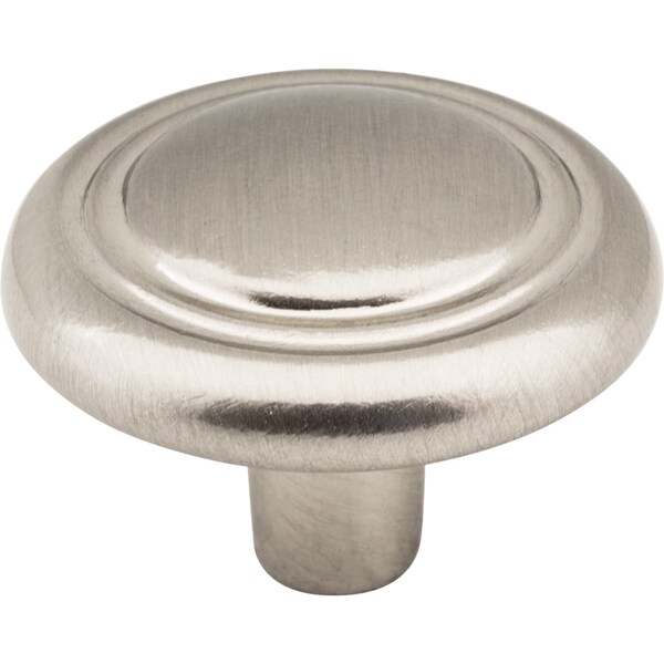 Elements By Hardware Resources 1-1/4" Diameter Satin Nickel Button Vienna Cabinet Mushroom Knob - 202SN