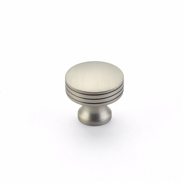 Schaub 1-1/4in Menlo Park Disk Round Knob Satin Nickel Finish - 532-15