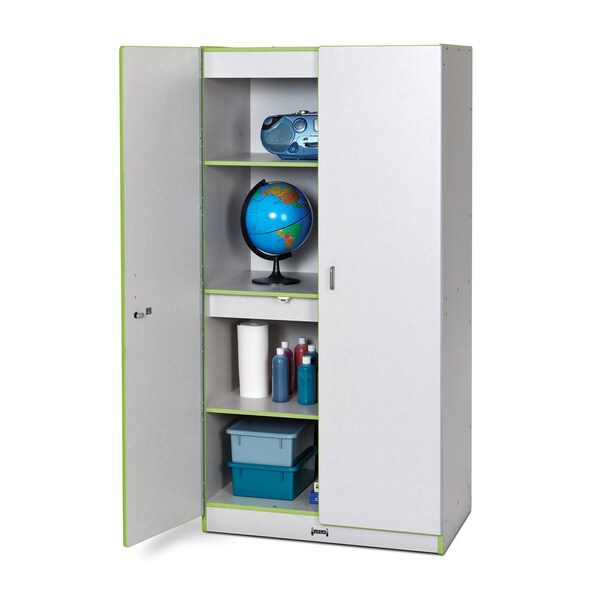 Jonti-Craft Rainbow Accents Storage Cabinet, Key Lime Green - 5950JC130