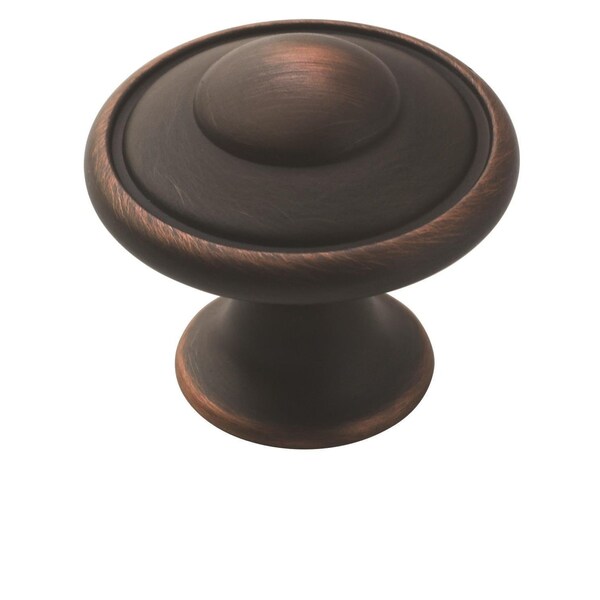 Amerock Everyday Heritage 1-3/16 in 30 mm Diameter Oil-Rubbed Bronze Cabinet Knob, 10PK - TEN53002ORB
