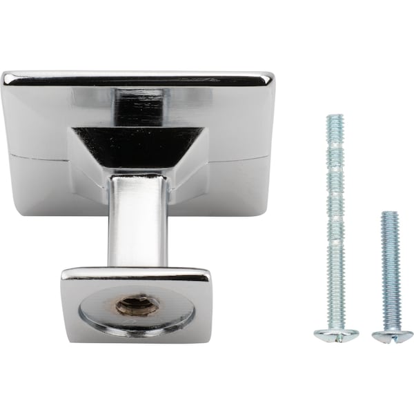 Designperfect 1-3/16 Overall Length Square Cabinet Knob, Polished Chrome - DPA-S94KPC
