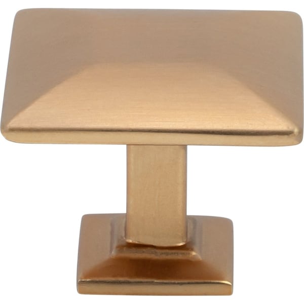 Designperfect 1-3/16 Overall Length Square Cabinet Knob, Champagne Bronze/Gold - DPA-S94KCBZ