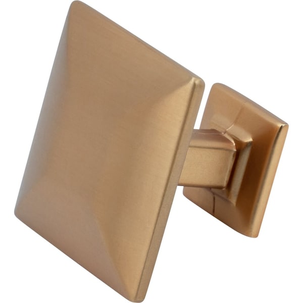 Designperfect 1-3/16 Overall Length Square Cabinet Knob, Champagne Bronze/Gold - DPA-S94KCBZ