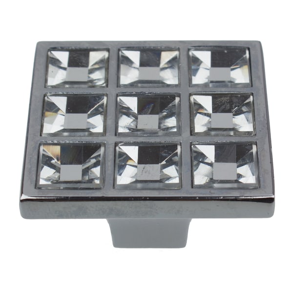 Gliderite Hardware 1-1/2 in. Square Crystal Cabinet Knob -, 25PK - 9050-CR-25