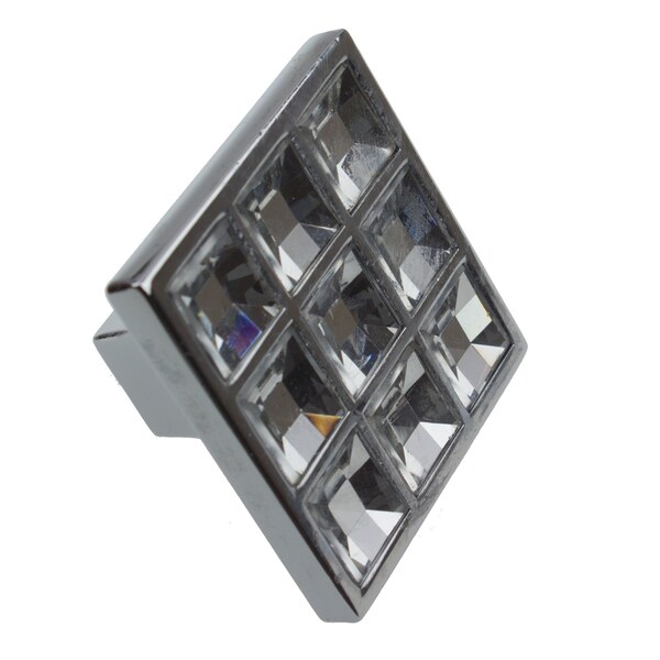 Gliderite Hardware 1-1/2 in. Square Crystal Cabinet Knob -, 25PK - 9050-CR-25