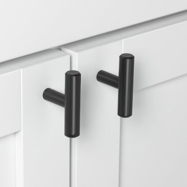 Gliderite Hardware 2 in. Solid Steel Matte Black Cabinet T-Knob - 5002-T-MB, 25PK - 5002-T-MB-25