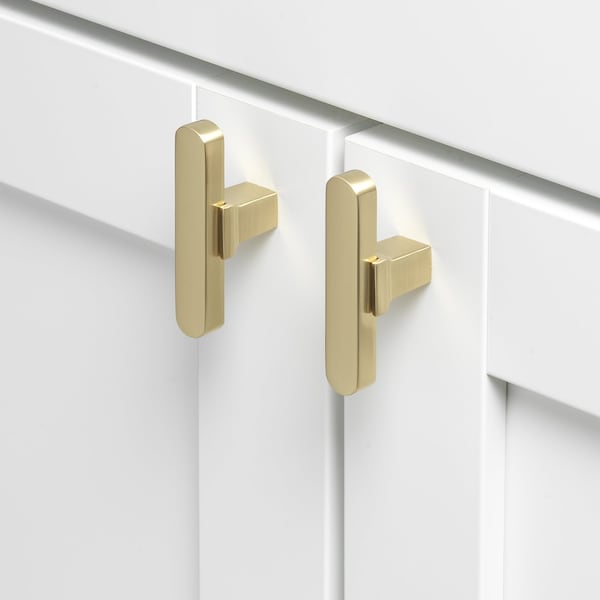 Gliderite Hardware 2-1/4 in. Center to Center Solid Flat T Knob Champagne Gold, 5PK - 4842-T-CHPG-5