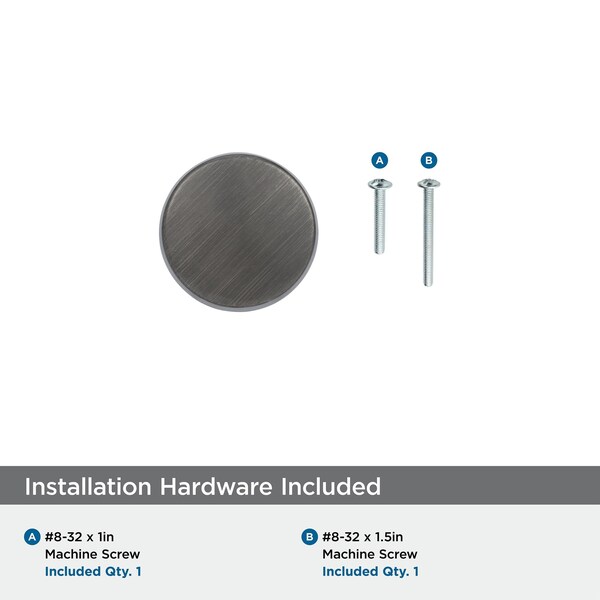Amerock Blackrock 1-5/16 inch 33mm Diameter Gunmetal Cabinet Knob - 2000643