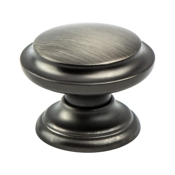 Berenson 1.375 in. dia. Euro Classica Knob with Brushed Tin - 7094-1BT-P