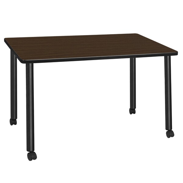Regency Kee Mobile Training Seminar Table, 42 in W, 24 in L, Neo Walnut - MTC4224NWBK