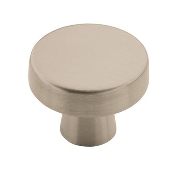 Amerock Amerock Blackrock Collection Round Cabinet Knob 1-5/16 in. D 1-1/8 in. Satin Nickel 1 pk - BP55270G10