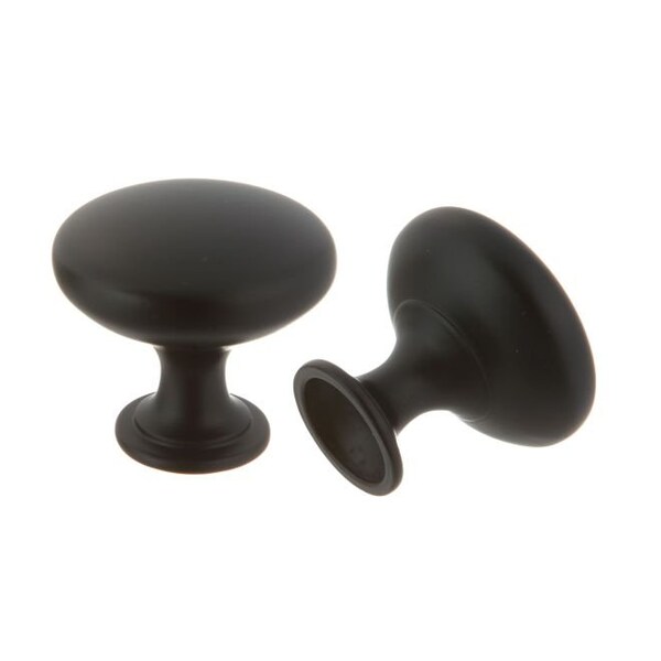 Crown 1-1/16" Diecast Cabinet Knob Matte Black Finish - CHK910BK