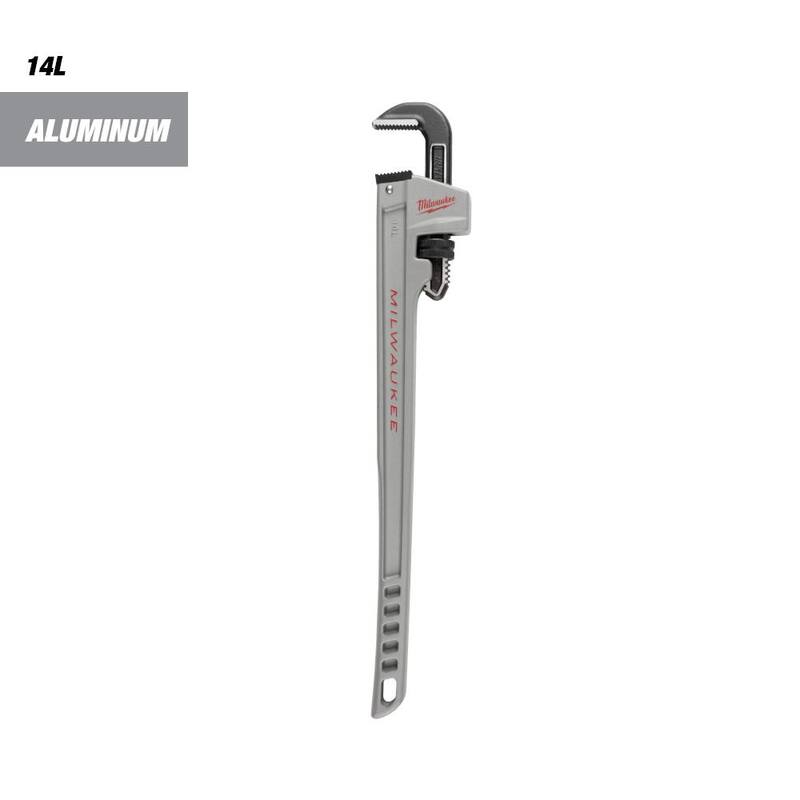 Milwaukee 14 in. Aluminum Pipe Wrench with Power Length Handle - 48-22-7215