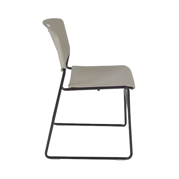 Regency Kobe Flip-Top Privacy Nesting Table W/ 2 Zeng Stack Chairs, 48 in W, 30 in L, Neo Walnut - MKFTM4830NW44GY