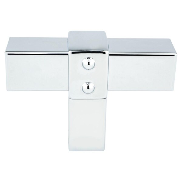 Berenson Hardware 2 in. Rivet Rebel T-Shape Cabinet Knob, Polished Chrome - 5084-4026-P