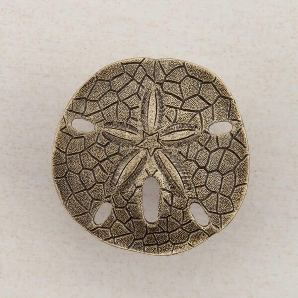 Acorn Mfg Artisan Collection Sand Dollar Knob, Antique Brass - DPDAP