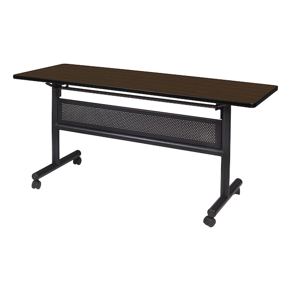 Regency Kobe Flip-Top Training Nesting Table W/ Modesty Panel, 60 in W, 24 in L, Neo Walnut - MKFTM6024NW