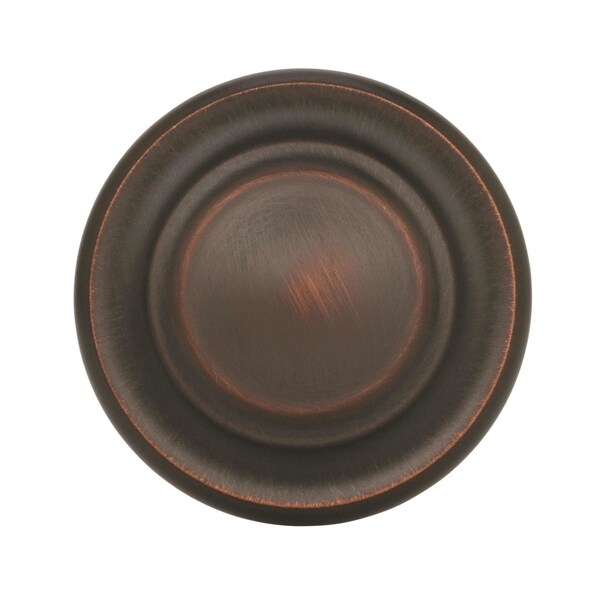 Amerock Amerock Round Cabinet Knob 1-5/16 in. D 1 in. Oil Rubbed Bronze 1 pk - BP1586ORB