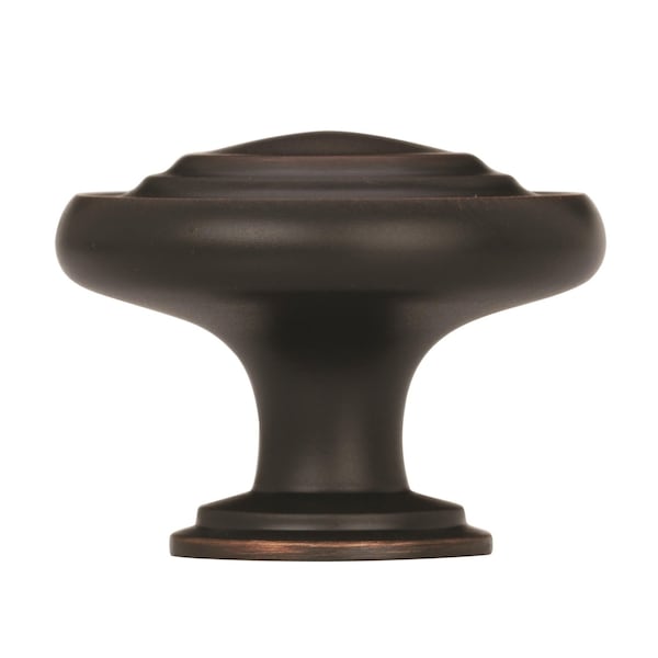 Amerock Amerock Round Cabinet Knob 1-5/16 in. D 1 in. Oil Rubbed Bronze 1 pk - BP1586ORB