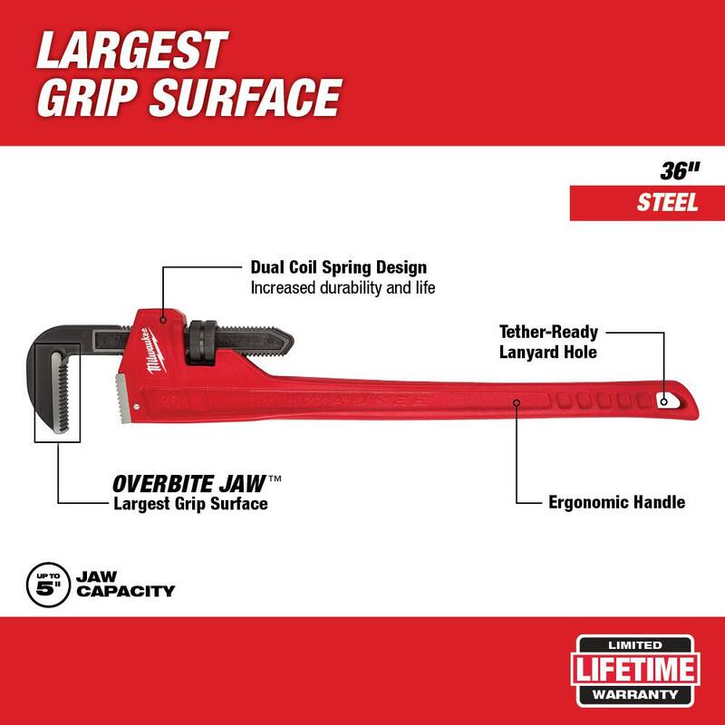 Milwaukee 36 in. Steel Pipe Wrench - 48-22-7136