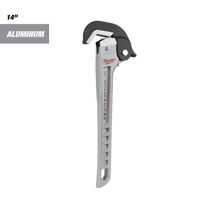 Milwaukee 14 in. Self-Adjusting Aluminum Pipe Wrench - 48-22-7414