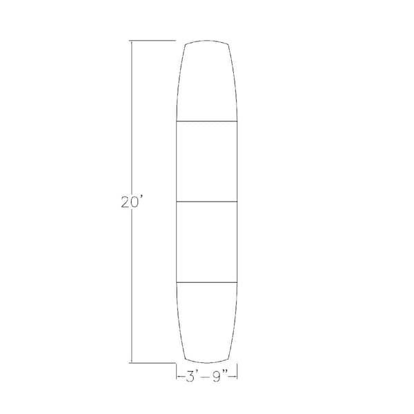Skutchi Designs Arc Boat 45 in W, 240 in L, White - HAR-ABOT-48X240-DOU.BK-WA7976