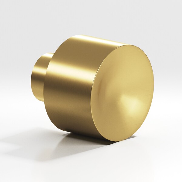 Colonial Bronze 184 Series 1in Diameter Cabinet Knob Satin Brass Finish - 1844