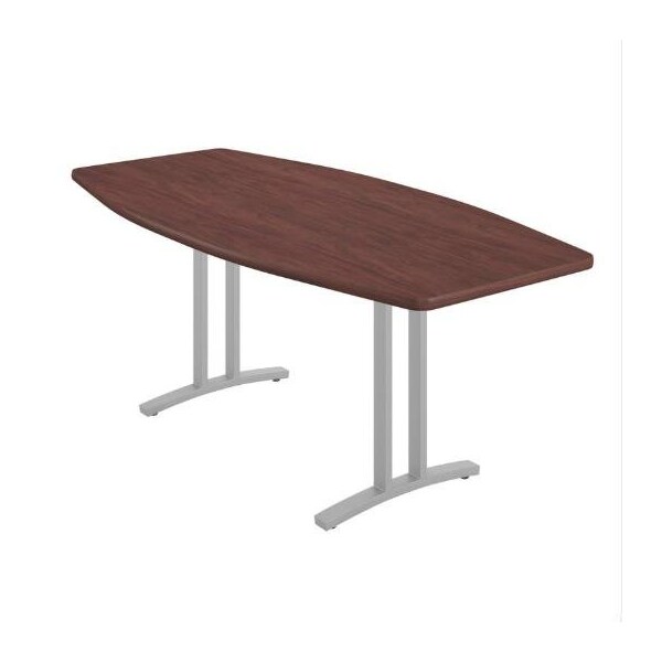 Correll Boat Modern Design Conference Table, 72 in W, Particleboard Top, Mahogany - CC3672B-20-14-20