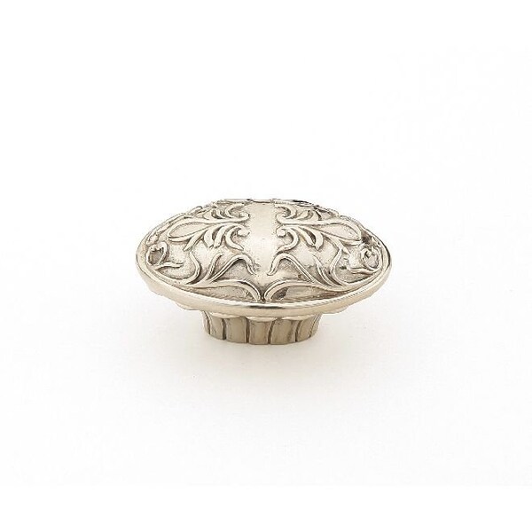 Schaub 5/8in Oval Cantata Cabinet Knob White Brass Finish - 993-WB
