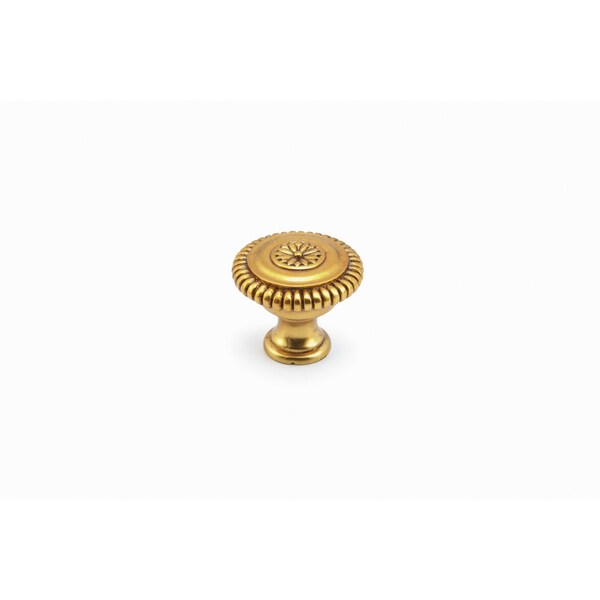 Schaub 1-1/4in Beaded Sonata Cabinet Knob Paris Brass Finish - 968M-PAR
