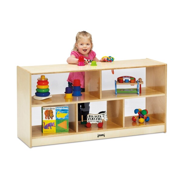 Jonti-Craft Toddler Single Mobile Storage Unit, See-Thru Back - 0324JCPL