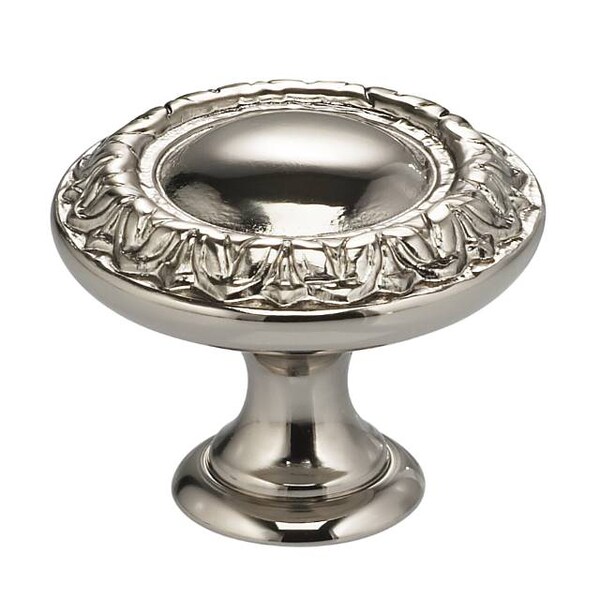 Omnia Ornate Cabinet Knob Bright Nickel 1-3/16" - 7436/30.14